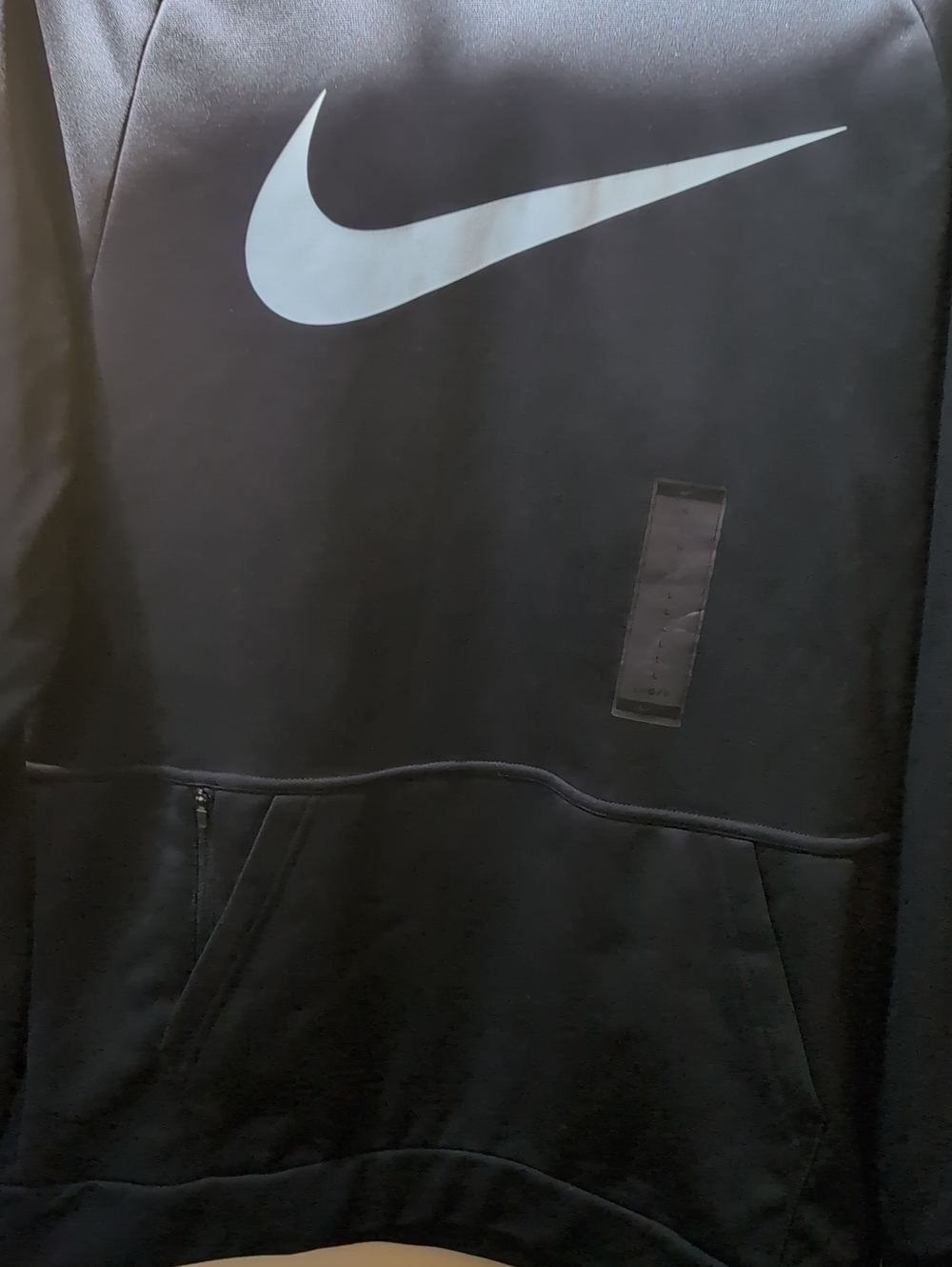 Nike Black Performance Hoodie with White Swoosh
